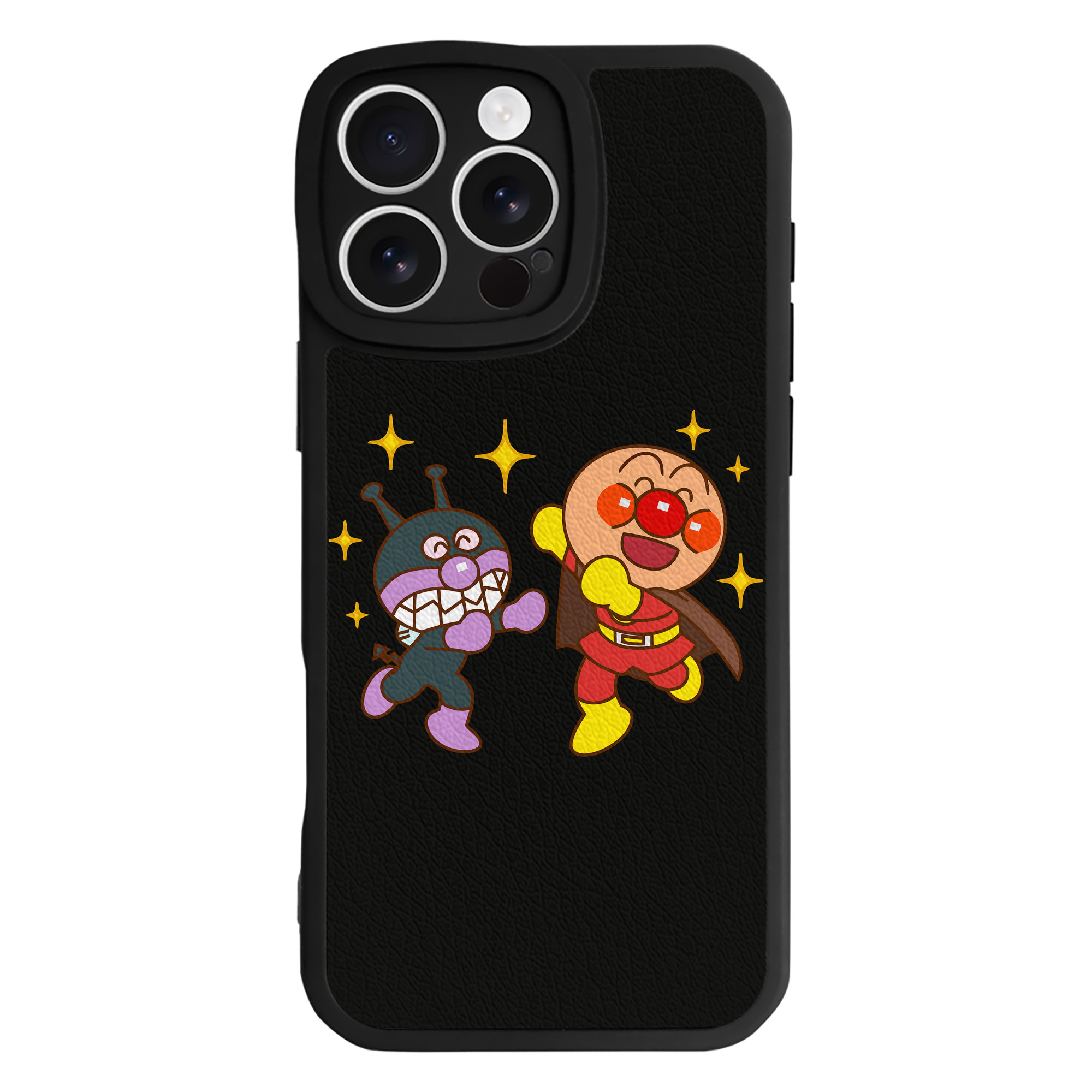 （画像用） アンパンマン Anpanman 【iPhone 16シリーズ対応】シリコンスマホケース（レザー調） 材質：シリコン